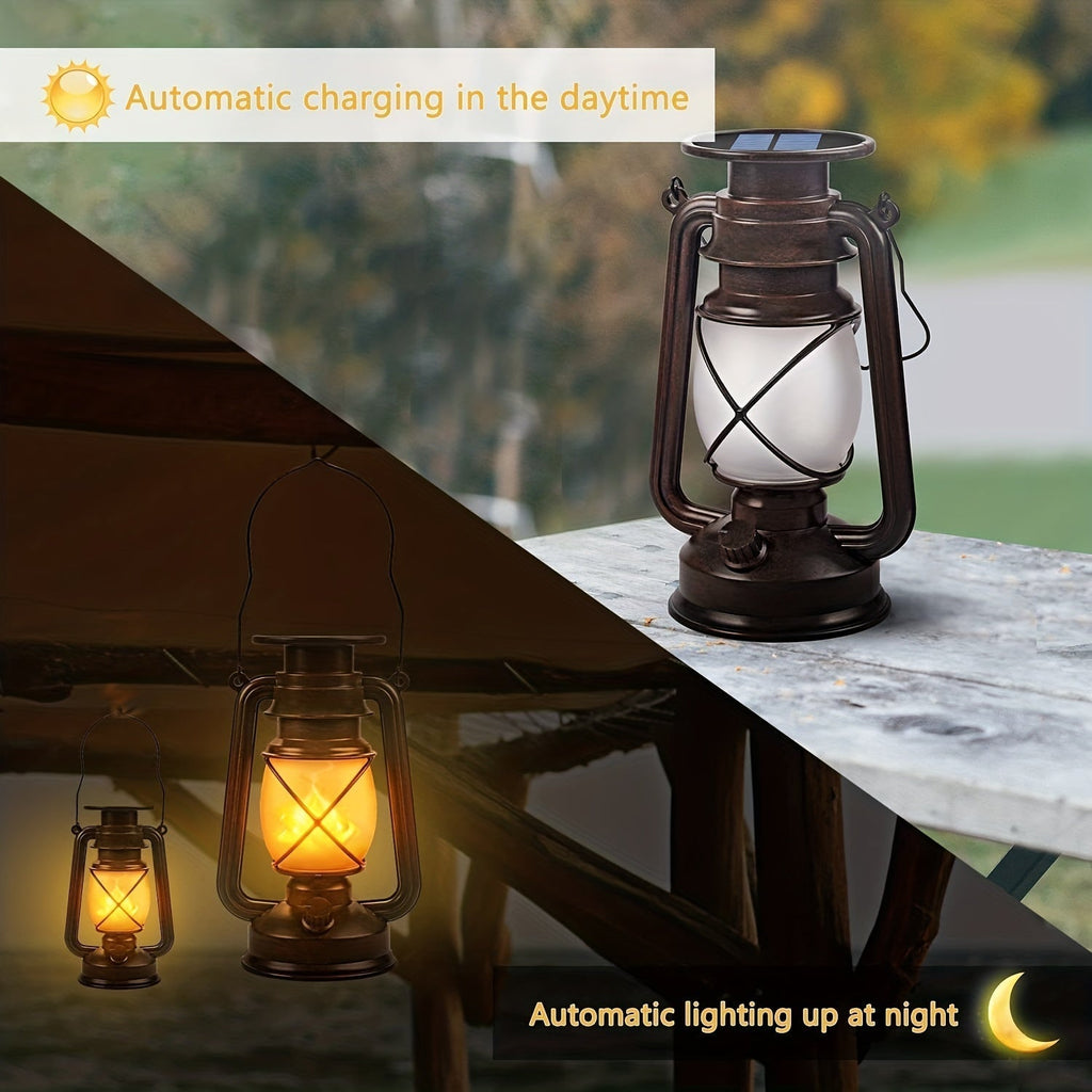 Solar LaternenVintage mit flackerndem LED-Licht -    Zorenza