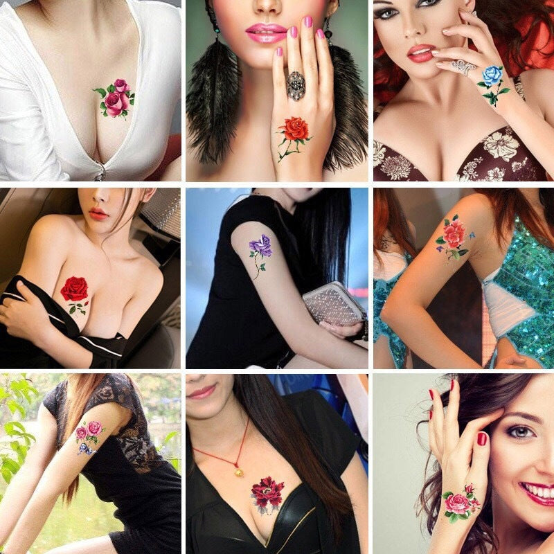 3D Tattoo-Stickers Set – Wasserfest & Hautfreundlich -    Zorenza