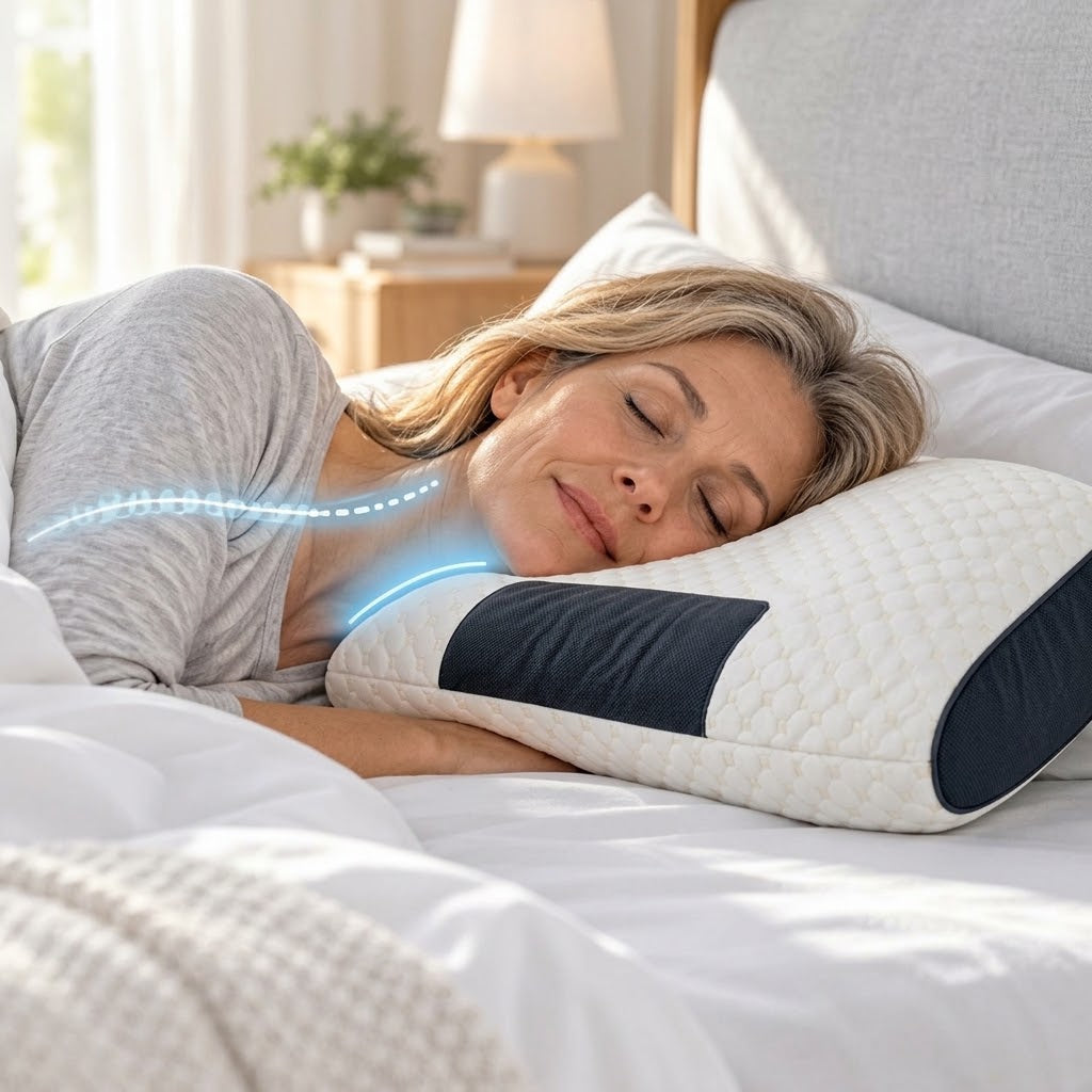 Orthopädisches Kopfkissen mit Nackenstütze -    Zorenza