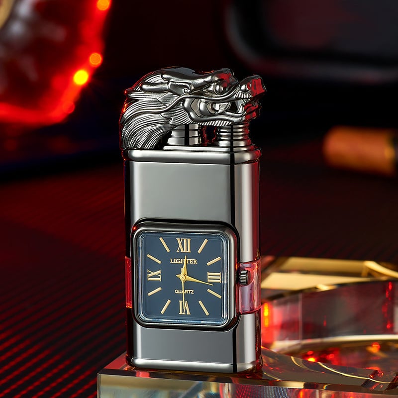 Feuerzeug mit Uhr – Vintage Design und verstellbare Flamme -    Zorenza