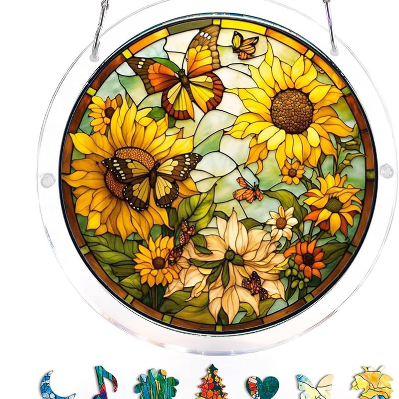 Sonnenfänger Acryl rund 18,8 cm – Farbspektrum-Design -    Zorenza