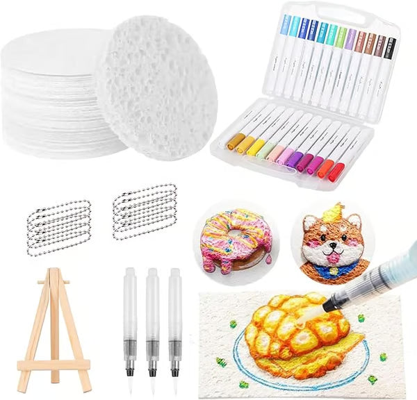 3D-Schaum-Malset mit Strukturpapier und Zubehör -    Zorenza
