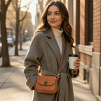 Crossbody-Tasche aus weichem Leder mit Magnetverschluss -    Zorenza