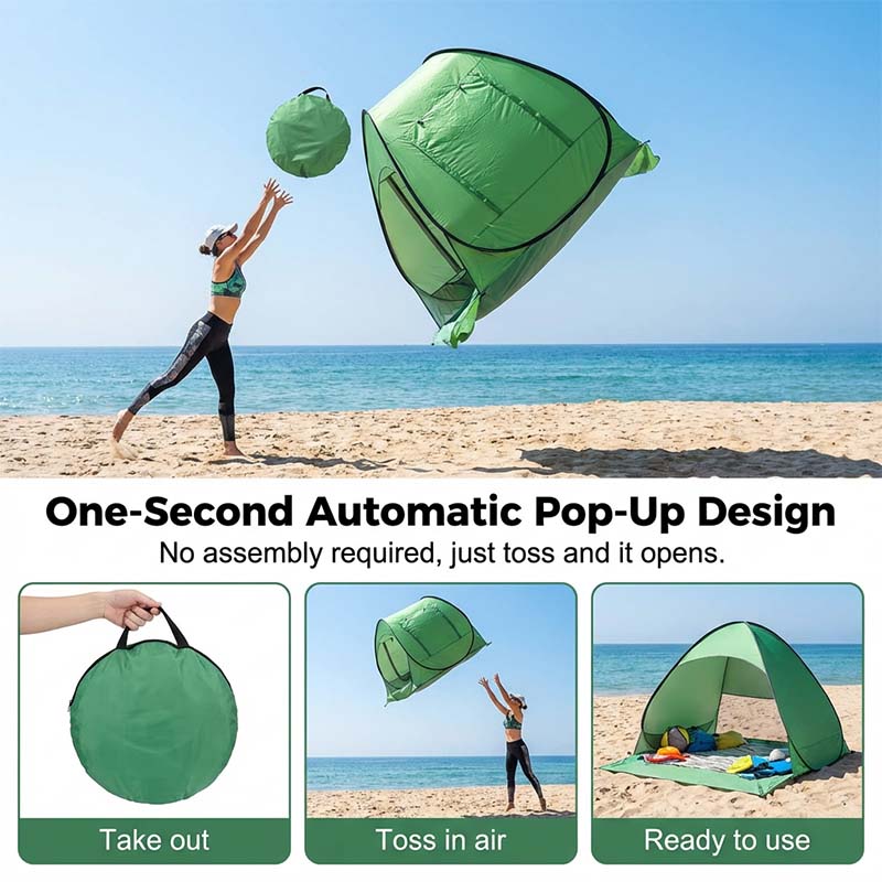 Pop-Up Strandzelt mit UV-Schutz – Sofortaufbau in 1 Sekunde -    Zorenza