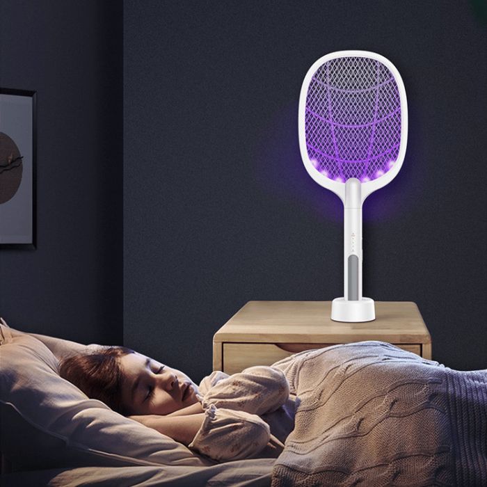 Elektrische Fliegenklatsche 2-in-1 mit LED-Falle -    Zorenza