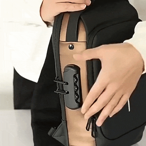 Anti-Diebstahl Rucksack mit USB-Ladeanschluss und Laptopfach -    Zorenza