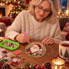 Diamond-Art Weihnachtsornament-Bastelset mit Strass und Perlen -    Zorenza