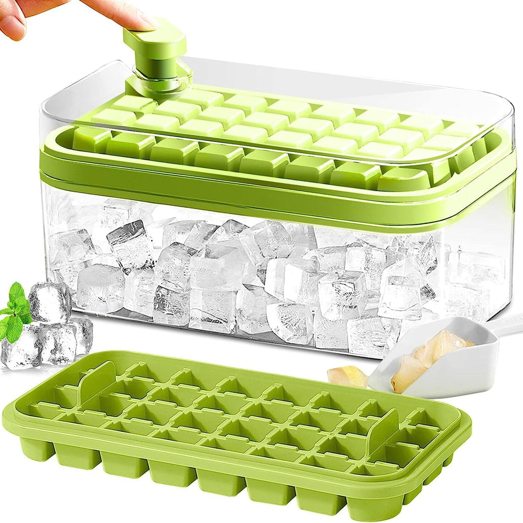 Eiswürfelform Set mit Aufbewahrungsbehälter und Deckel -    Zorenza