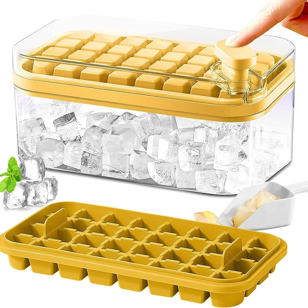 Eiswürfelform Set mit Aufbewahrungsbehälter und Deckel -    Zorenza