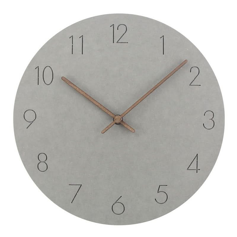 Wanduhr Geräuschlos Skandinavisch – MDF mit Walnuss-Zeigern -    Zorenza