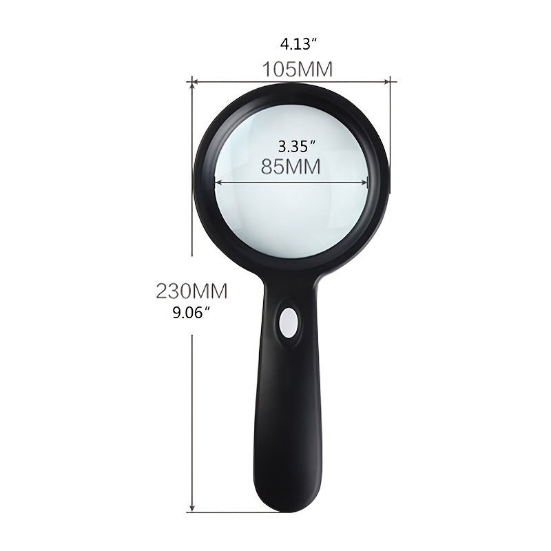 LED Handlupe mit 10-fach Vergrößerung – Ergonomischer Griff Zorenza