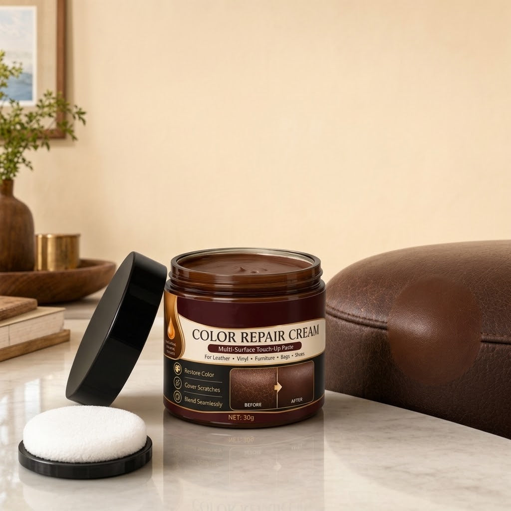Farbreparatur-Creme Braun für Leder und Vinyl -    Zorenza