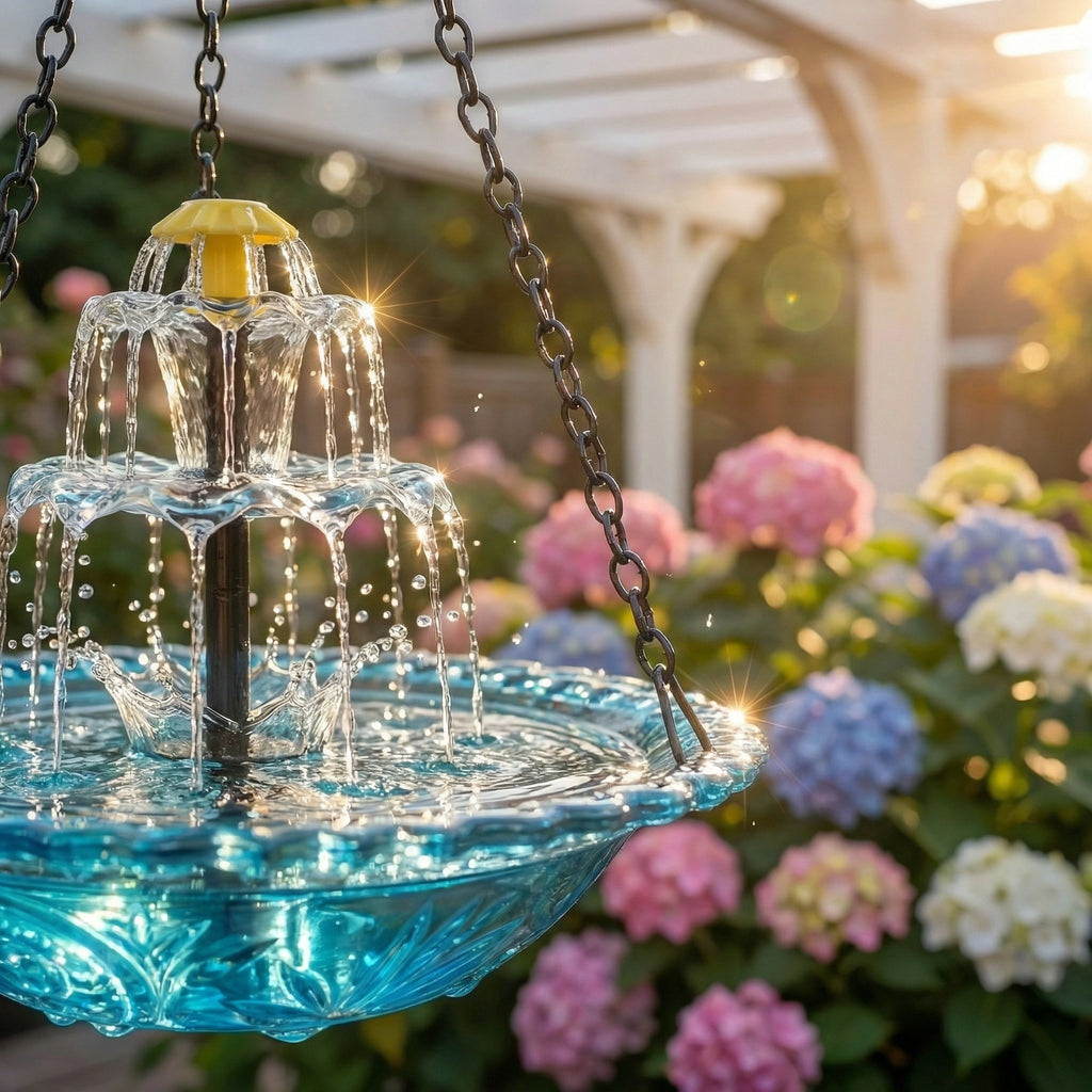 Solar-Hängebrunnen mit 2-stufigem Wasserfall Zorenza