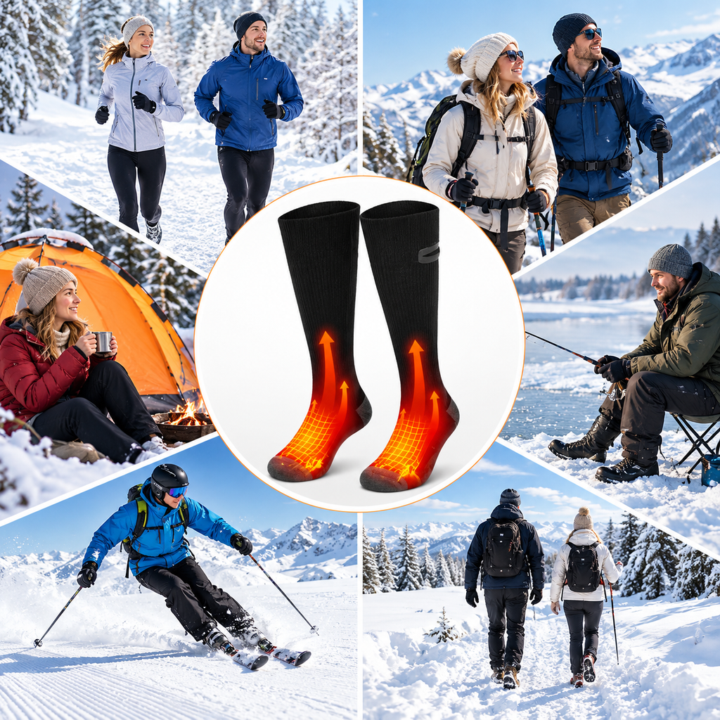 Beheizte Socken mit 3 Heizstufen und Powerbank -    Zorenza