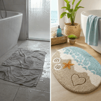 Badematte mit Strand-Motiv – schnell trocknend -    Zorenza