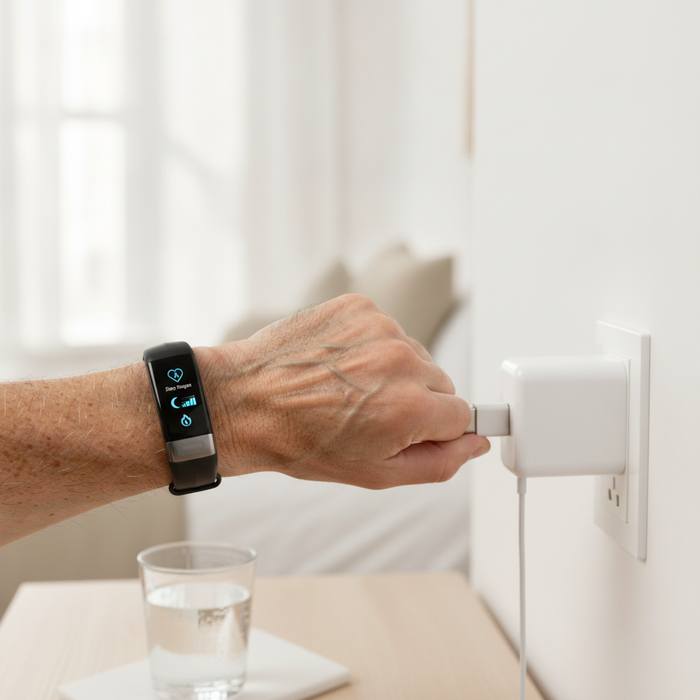 Fitness-Smartwatch mit Farbdisplay — IP67, USB-Ladung, 10 Tage Akku — technical_before_after.with_card_image