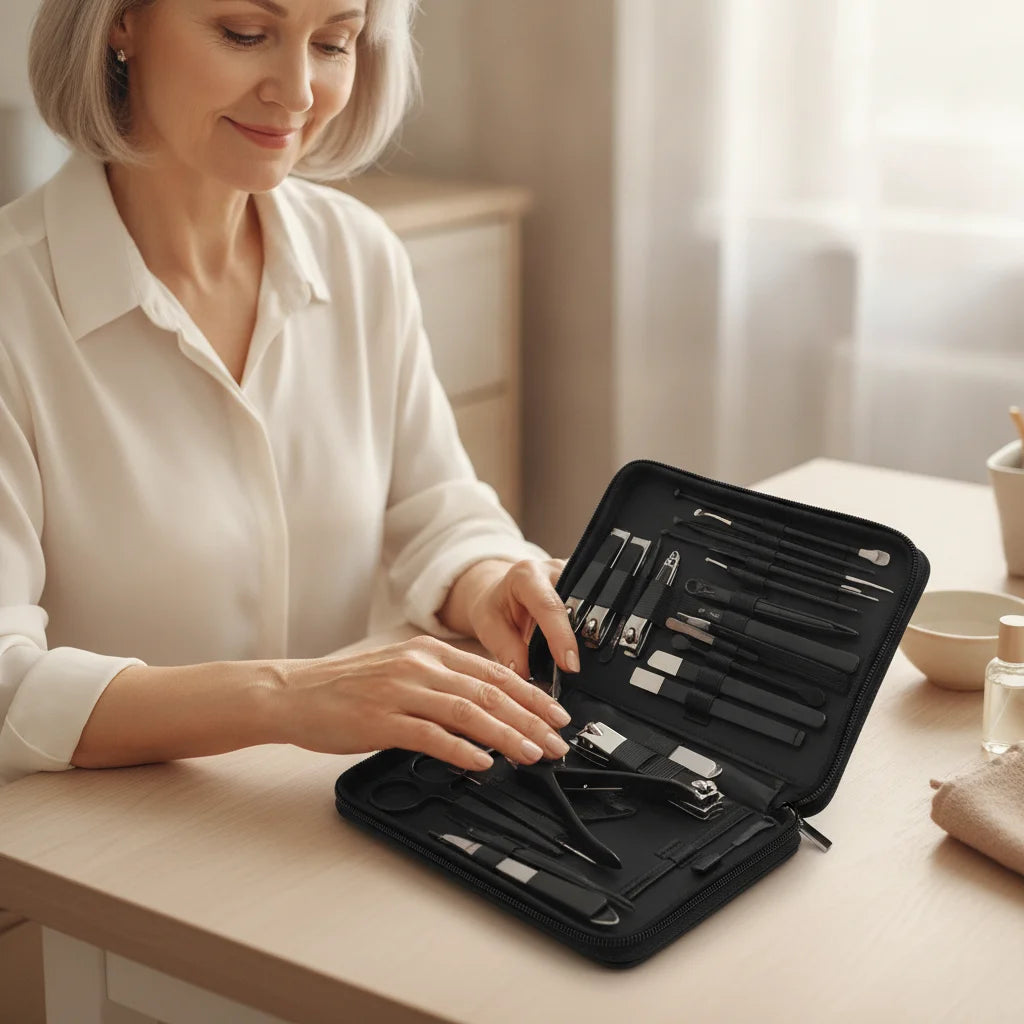 Vollständige Handpflege in einem Etui