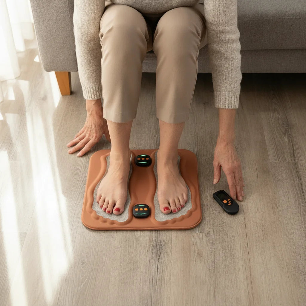 Relaxed while seated