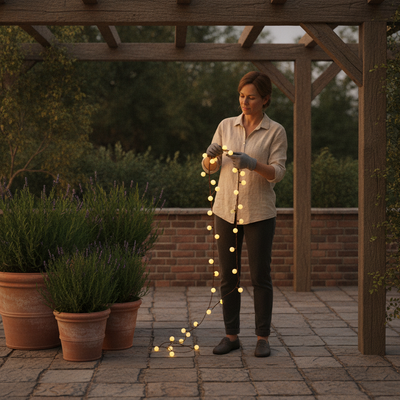 Arrange string lights