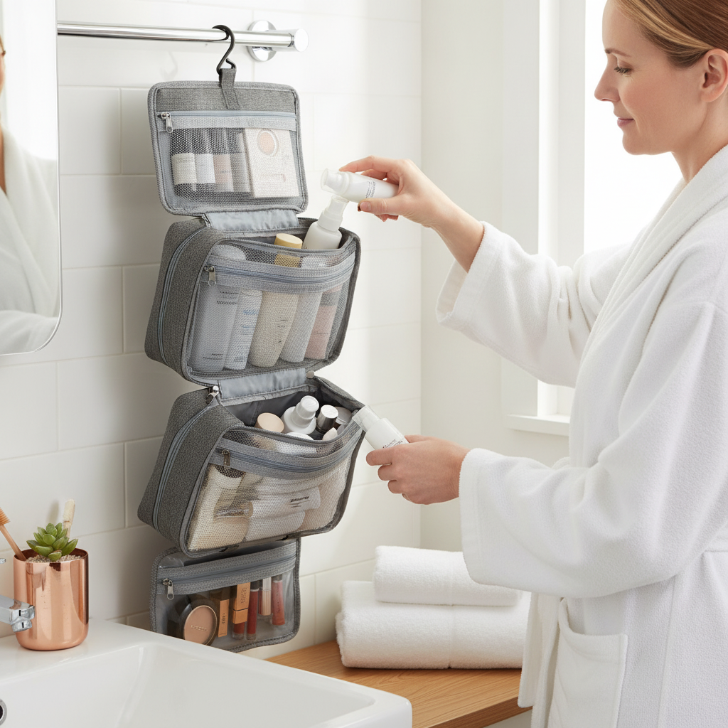 Ordnung im Badezimmer — zu Hause und unterwegs