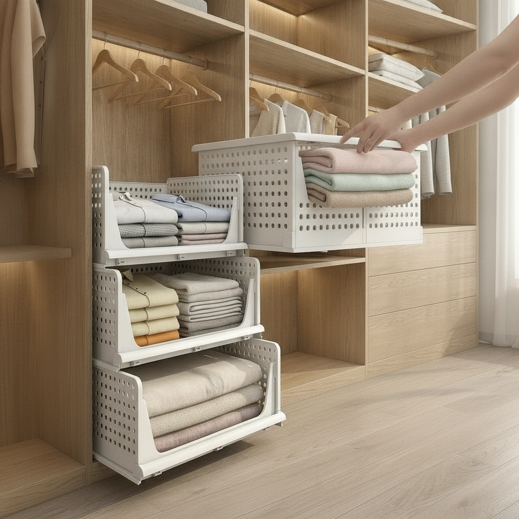 Putting away clothes