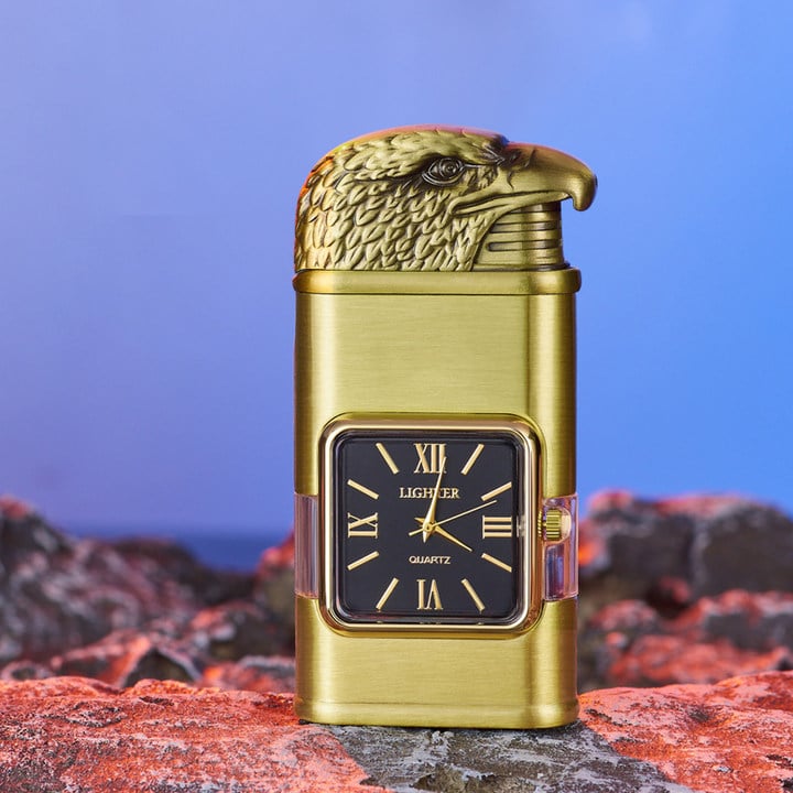 Feuerzeug mit Uhr – Vintage Design und verstellbare Flamme -    Zorenza