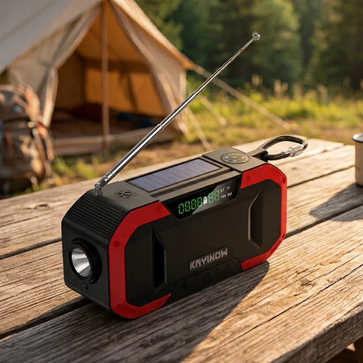 Solar-Notfallradio mit Handkurbel und Powerbank -    Zorenza