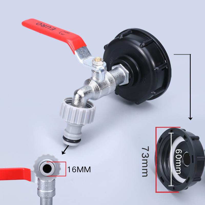 IBC Wasserhahn Messing – Präzise Durchflusskontrolle mit Schnellkupplung -    Zorenza