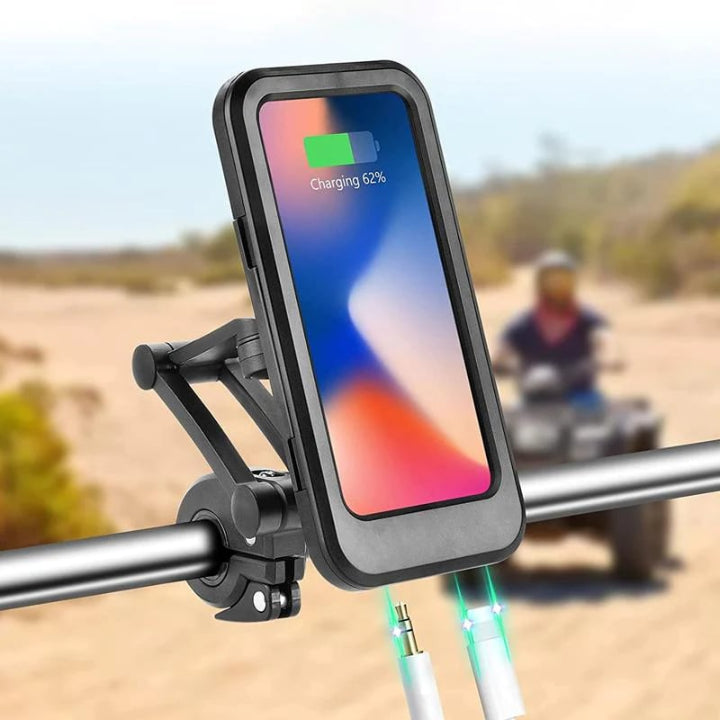 Fahrrad-Handyhalter wasserdicht mit kabelloser Ladefunktion -    Zorenza