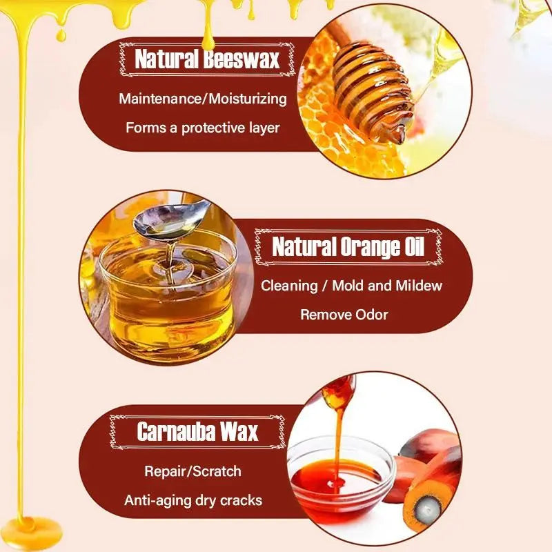1+1 GRATIS | Natürliches Bienenwachs & Orangenöl-Holzbalsam – Restauriert & Schützt - Zorenza