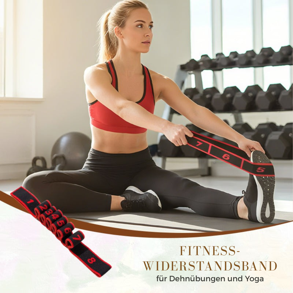 Widerstandsband 8 Segmente – Dehnen, Yoga & Krafttraining Zorenza