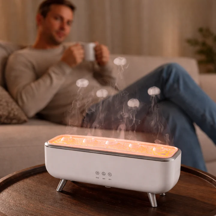 Aroma-Diffuser mit Quallen-Nebeleffekt und LED-Licht Zorenza