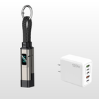 Ladekabel 4-in-1 mit Digital-Display und Schlüsselanhänger -    Zorenza