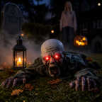 Kriechender Zombie mit Leuchtaugen und Sound – Bewegungssensor -    Zorenza