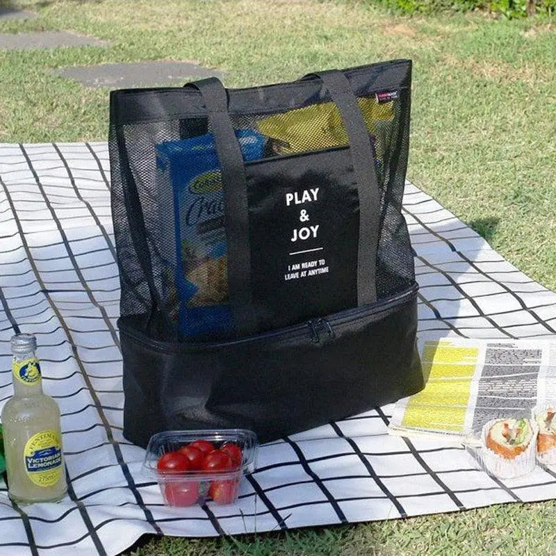 2-in-1-Strandtasche mit isoliertem Kühlfach Zorenza