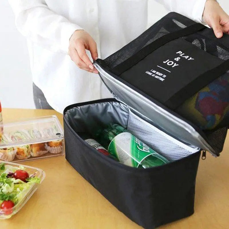 2-in-1-Strandtasche mit isoliertem Kühlfach Zorenza
