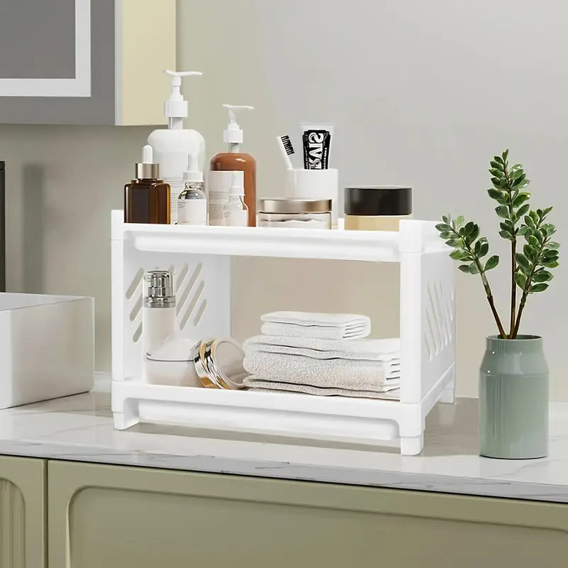 Schreibtisch Organizer 2-stufig rechteckig für Büro und Badezimmer -    Zorenza