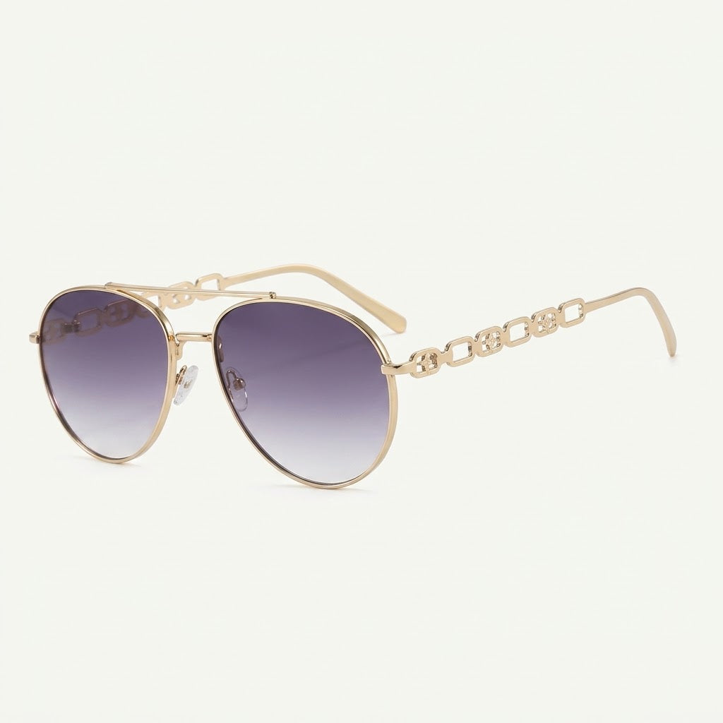 Sonnenbrille mit Kettendetail – Polarisiert mit UV400-Schutz -    Zorenza