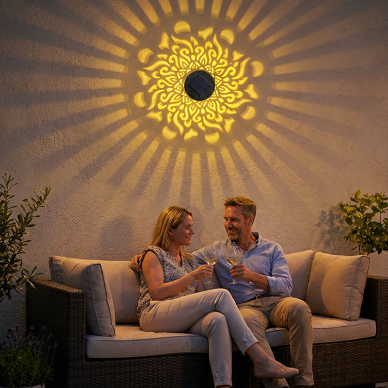Solar-Projektionsleuchte mit Mandala-Muster -    Zorenza