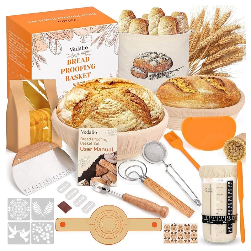 Sauerteig-Set mit Temperaturüberwachung und Silikon-Gärnester -    Zorenza