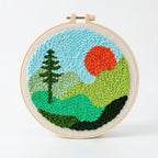 Punch Needle Set mit bunter Wolle und Stickrahmen -    Zorenza
