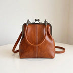 Handtasche Kunstleder mit Vintage-Bügelverschluss -    Zorenza