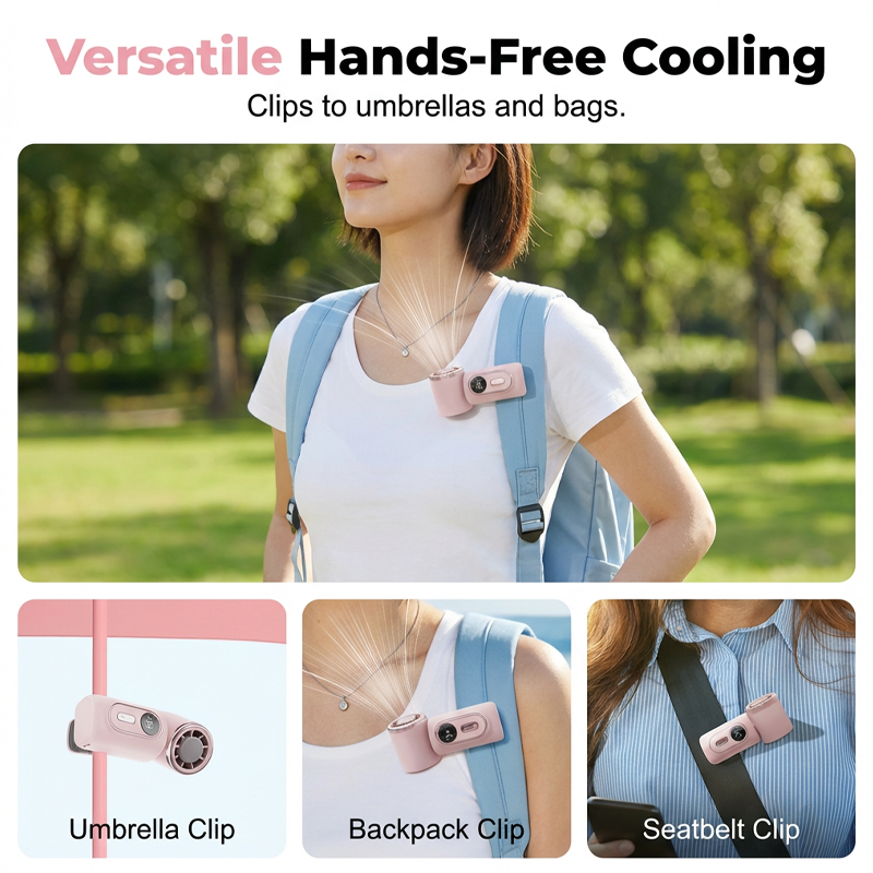 Clip Ventilator tragbar mit LED Display -    Zorenza