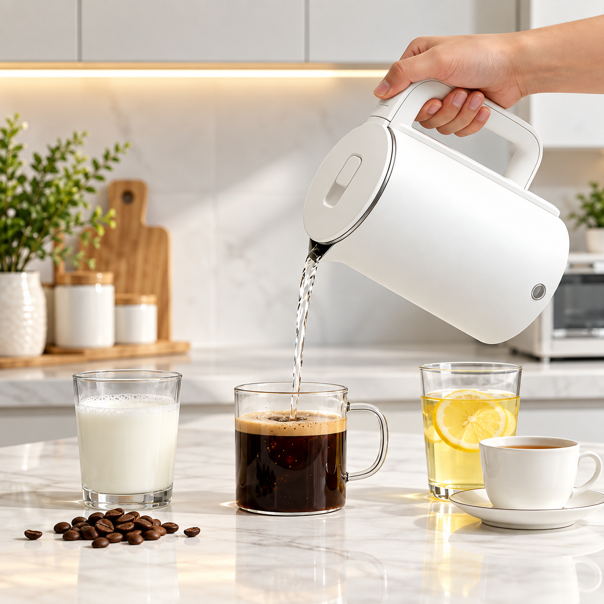 Wasserkocher 0,8 Liter mit Temperaturwahl und Filterfunktion -    Zorenza