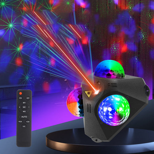 Disco-Projektor mit Laser – RGB-Lichteffekte und Stroboskop -    Zorenza