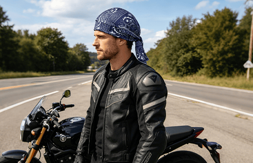 Kopftuch Radfahren elastisch mit Bandana-Muster -    Zorenza