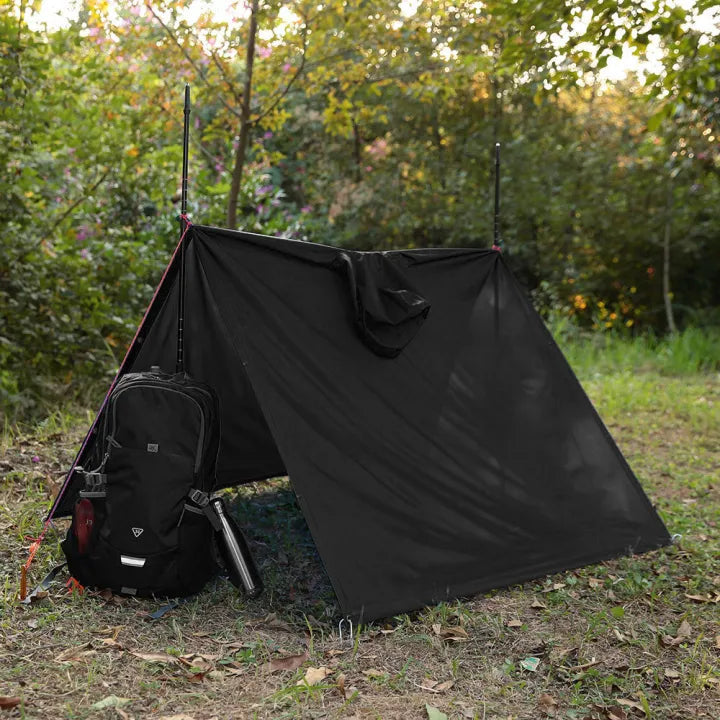 3-in-1 Regenponcho wasserdicht mit Kapuze — Poncho, Tarp & Schlafsackschutz -    Zorenza