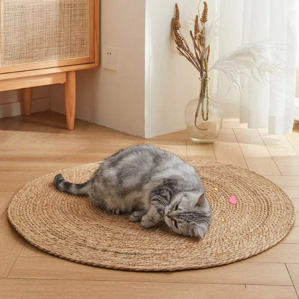Geflochtene Jute-Kratzmatte für Katzen – Natürlich & Langlebig -    Zorenza