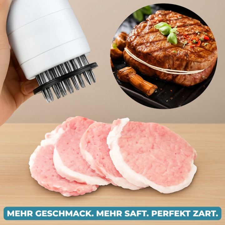 Marinadenspritze Edelstahl mit Zartmacher-Klingen -    Zorenza