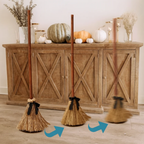 Herbstkranz-Besen Deko mit Reisig-Optik für Halloween -    Zorenza